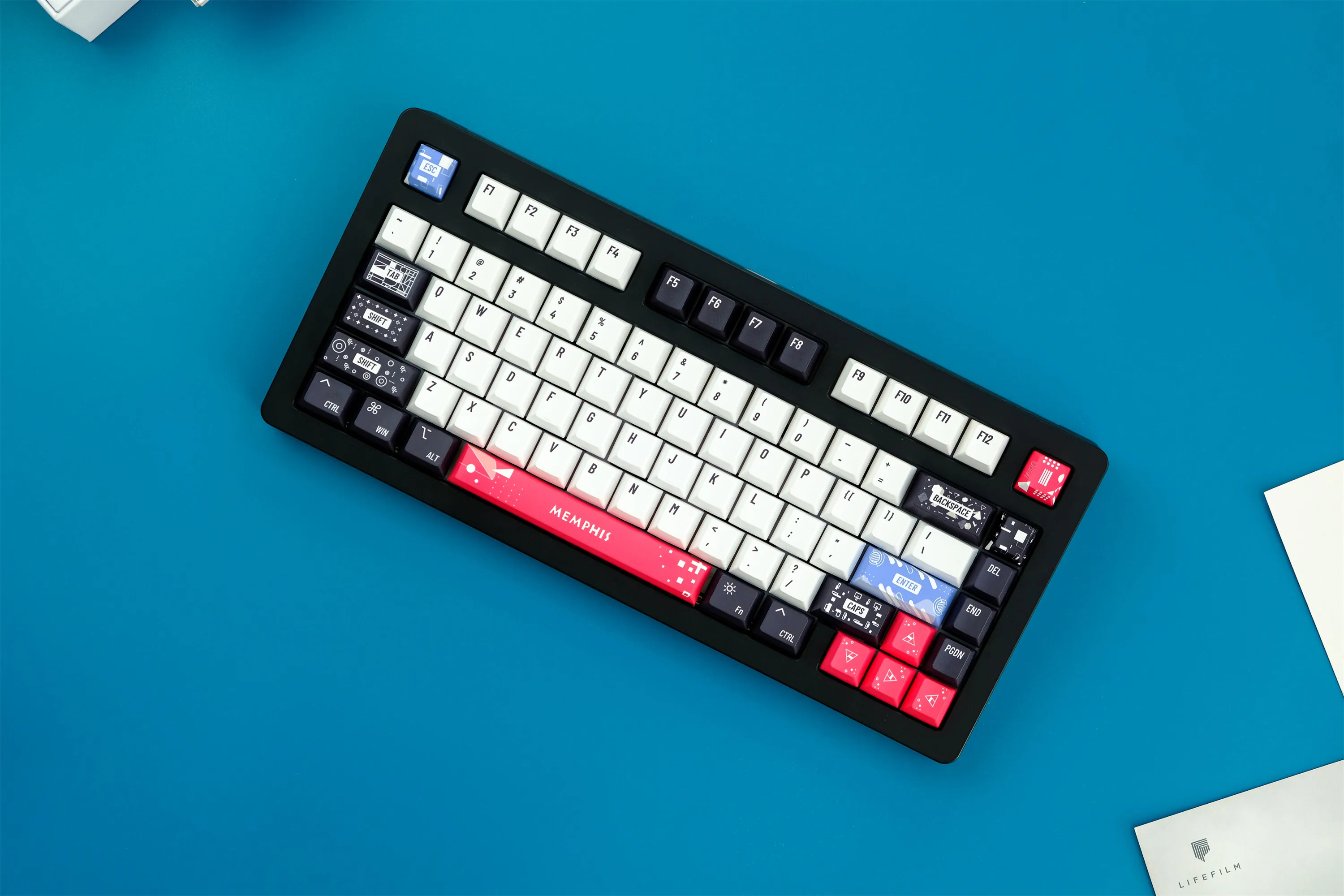 Gmk memphis keycap, 129 tasten pbt keycaps kirsch profil farbstoff-sub personal isierte gmk keycaps für mechanische tastatur