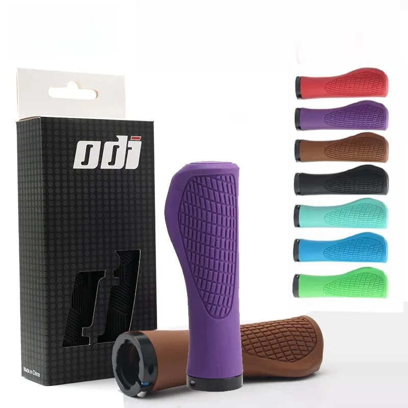 AliExpress ODI bicycle rubber grip ergonomic 22mm purple brown pink red blue green black MTB handlebar grips for Mountain Road bike