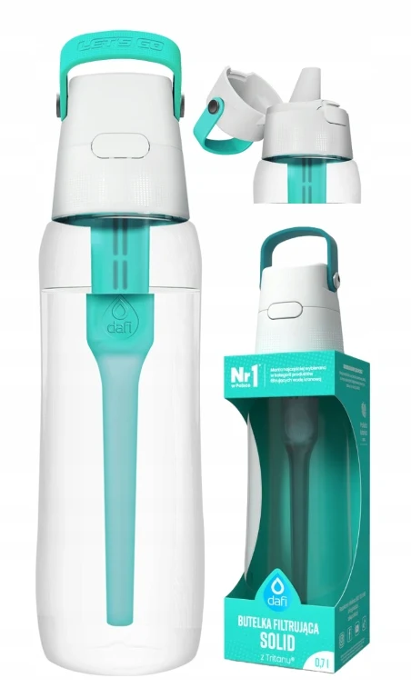 Dafi vaste waterfles met Tritan-filter van 0,7 liter