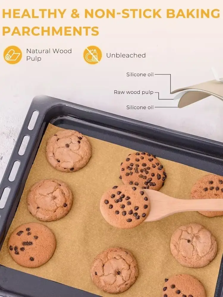 Feuille de cuisson en papier parchemin antiadhésif, 100 pièces, pour four, friteuse à Air, tapis de grillades, papier d'emballage alimentaire, outil de cuisson