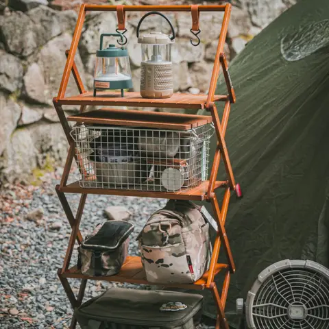 (원스위크라이프) 헹어형 캠핑 선반 우드 쉘프 3단 4단 (원스위크라이프) 헹어형 캠핑 선반 우드 쉘프 3단 4단