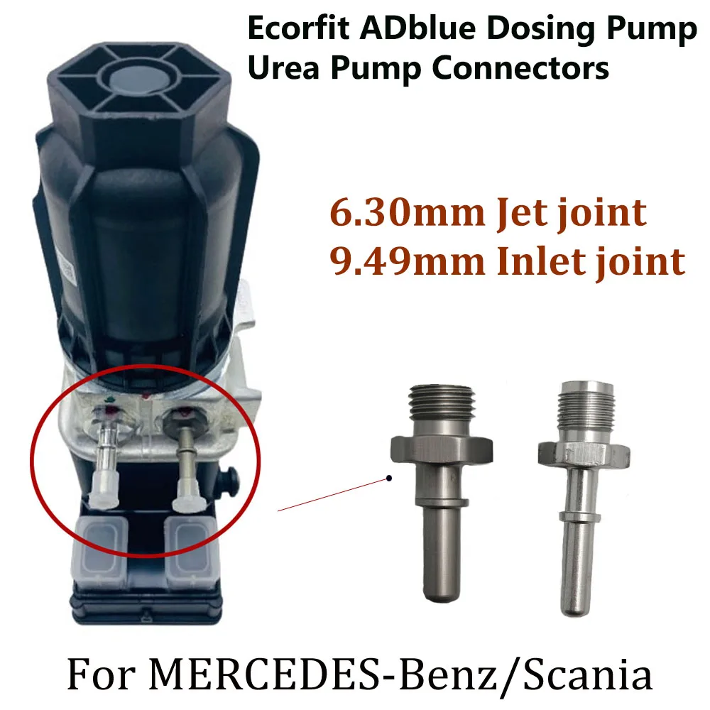 IN STOCK 6.30mm Jet joint / 9.49mm Inlet joint A0001407878 A0001407678 Ecorfit ADblue Dosing Pump Urea Pump Connectors For Benz