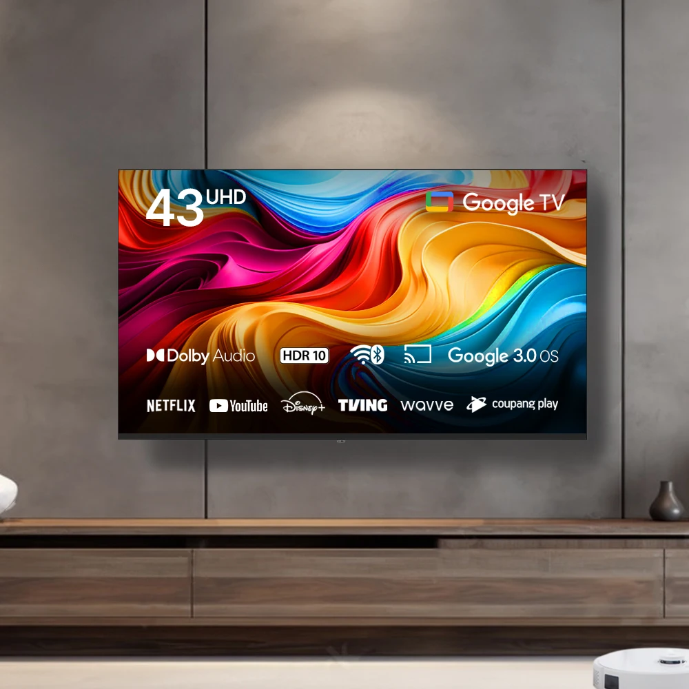 WASABI MANGO-Waggle Eagle Play TV ، UHD TV ، Google ، OS ، UGP432 ، 43 "، 4K ، إرسال محلي