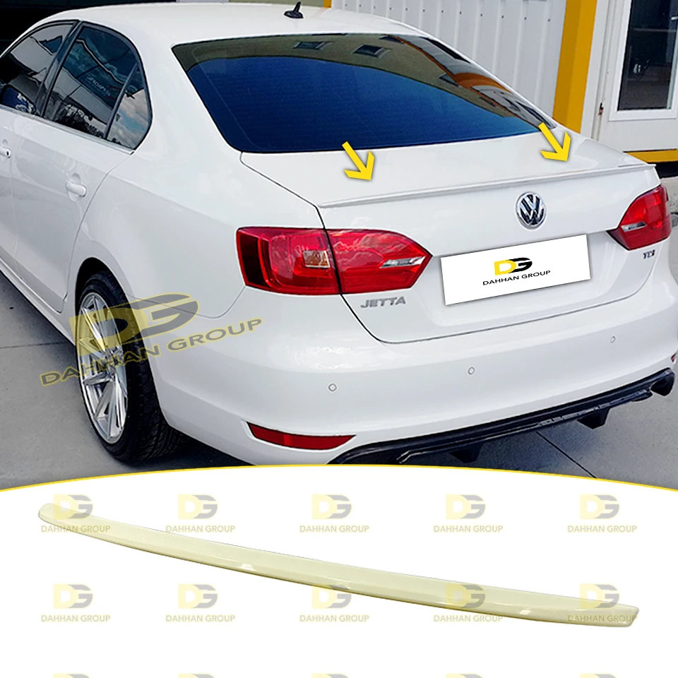 ABS plástico traseiro tronco boot spoiler, asa lábio, pintado ou cru, R linha GTI Kit, VW, Jetta MK6, MK6, 2010-2018, alta qualidade