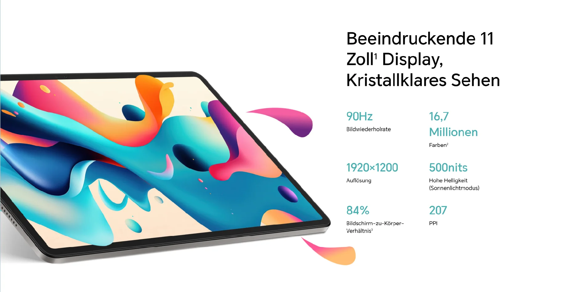 HONOR Pad X8b Tablet, 11-Inch, 4Gb/128Gb, Wi-Fi, 10100 Mah Battery, Android 16, Space Grey