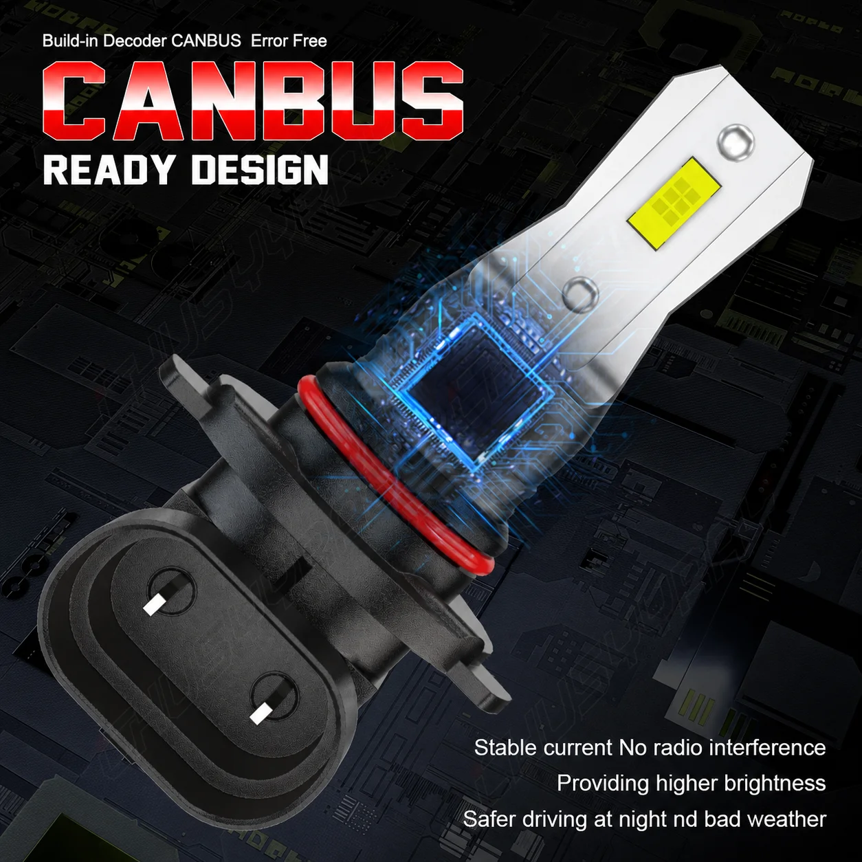 For Chevy Suburban 2015-2020 6pcs 9005 H11 12278 6000K LED Headlight Bulbs Hi/Low Beam Fog Light 80w 8000lm