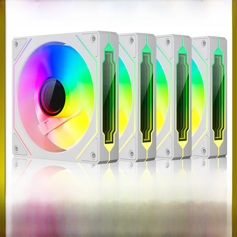 TEUCER Prism4 Pro ARGB Fan 120mm PC Case Fan Kit 4pin PWM CPU Cooling Fans 3pin 5v RGB 12cm Wentylator do komputera do gier — zdjęcie 2