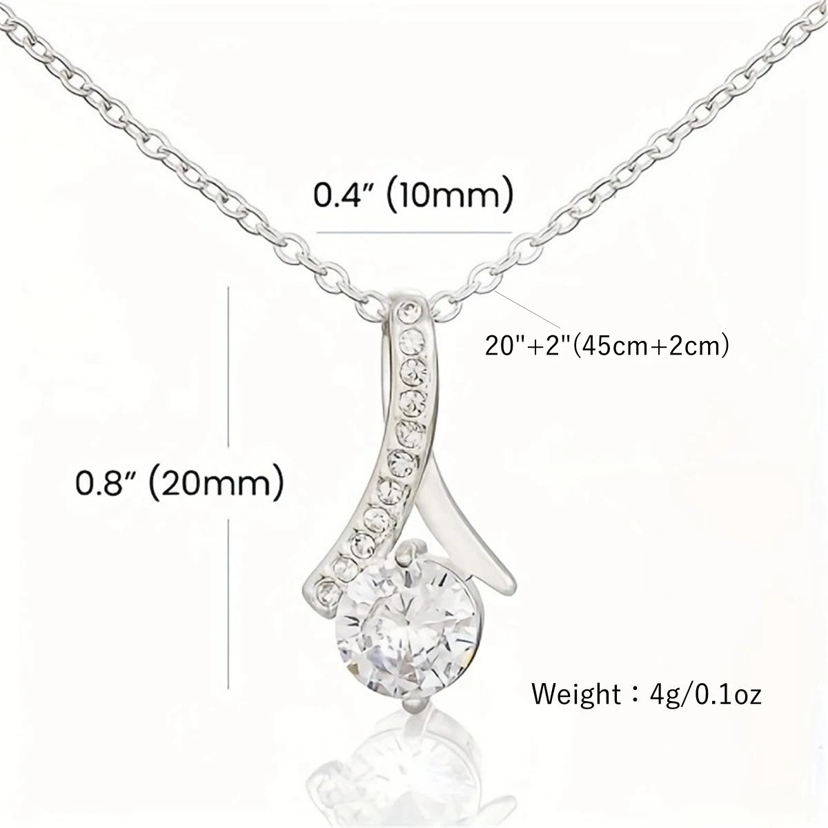 Elegant Teardrop-shaped Pendent Necklace+Message Card+Gift Box, the Best Unique Birthday/Housewarming/Party Present, for Mother