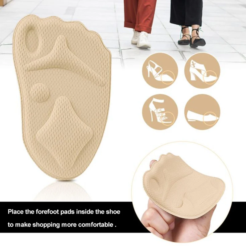 Semelles intérieures pour chaussures à talons hauts pour femmes, coussinets pour pieds, coussinets pour l'avant-pied, sandales, soins des pieds, confort, oto Instituts, coussin de message, 2 pièces