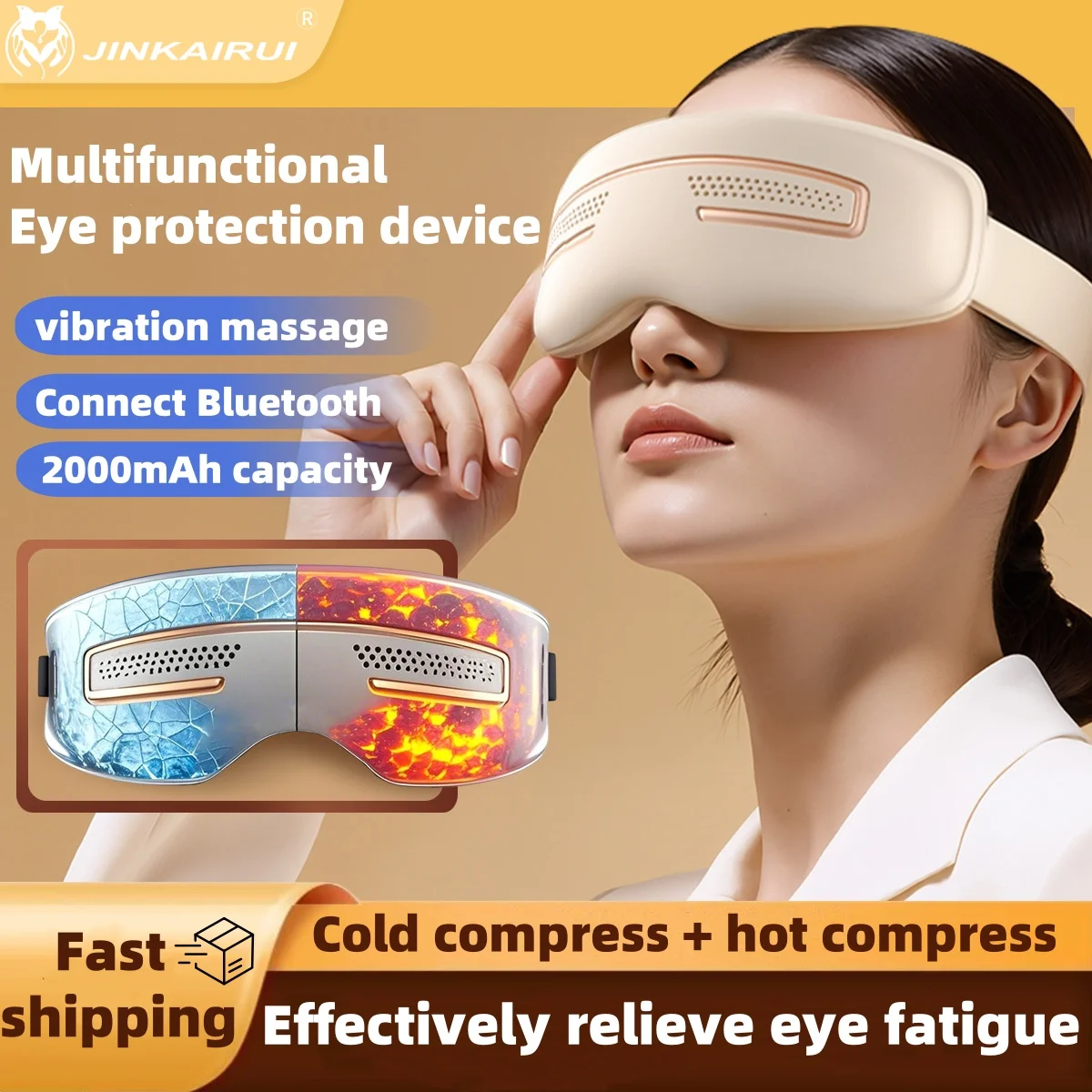 

Smart Electric Eye Massager Hot and Cold Compress Dual-purpose Rechargeable Eye Massager Gift
