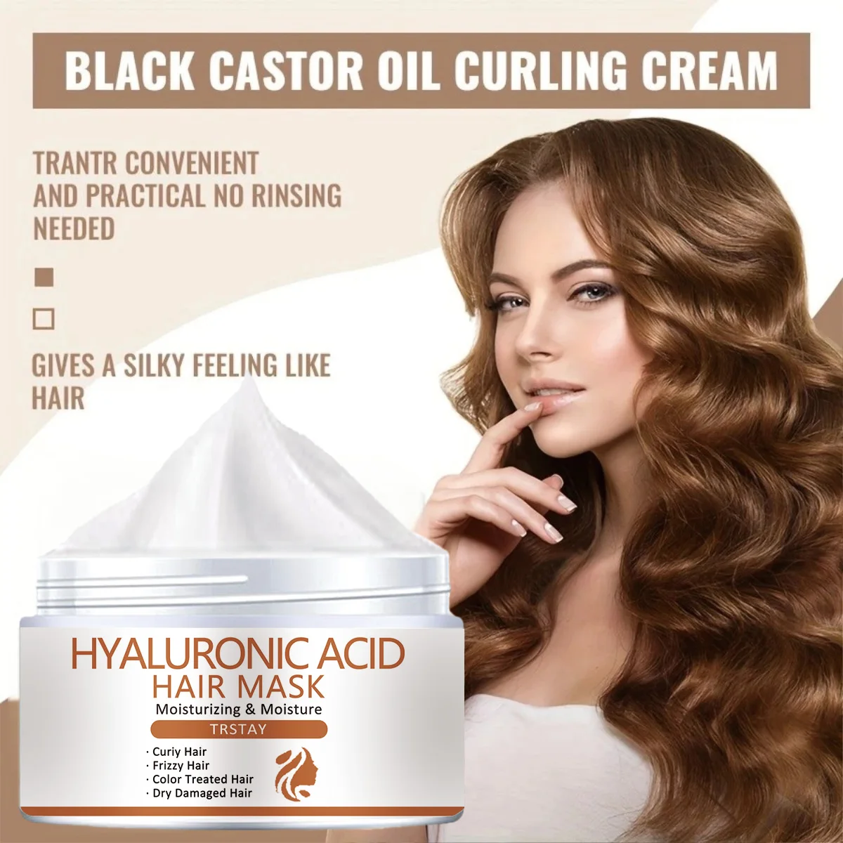Hair Treatment For Dry Damaged Hair Deep Hydration Smooth Easy To Comb Repair Curly Hair - Image 2