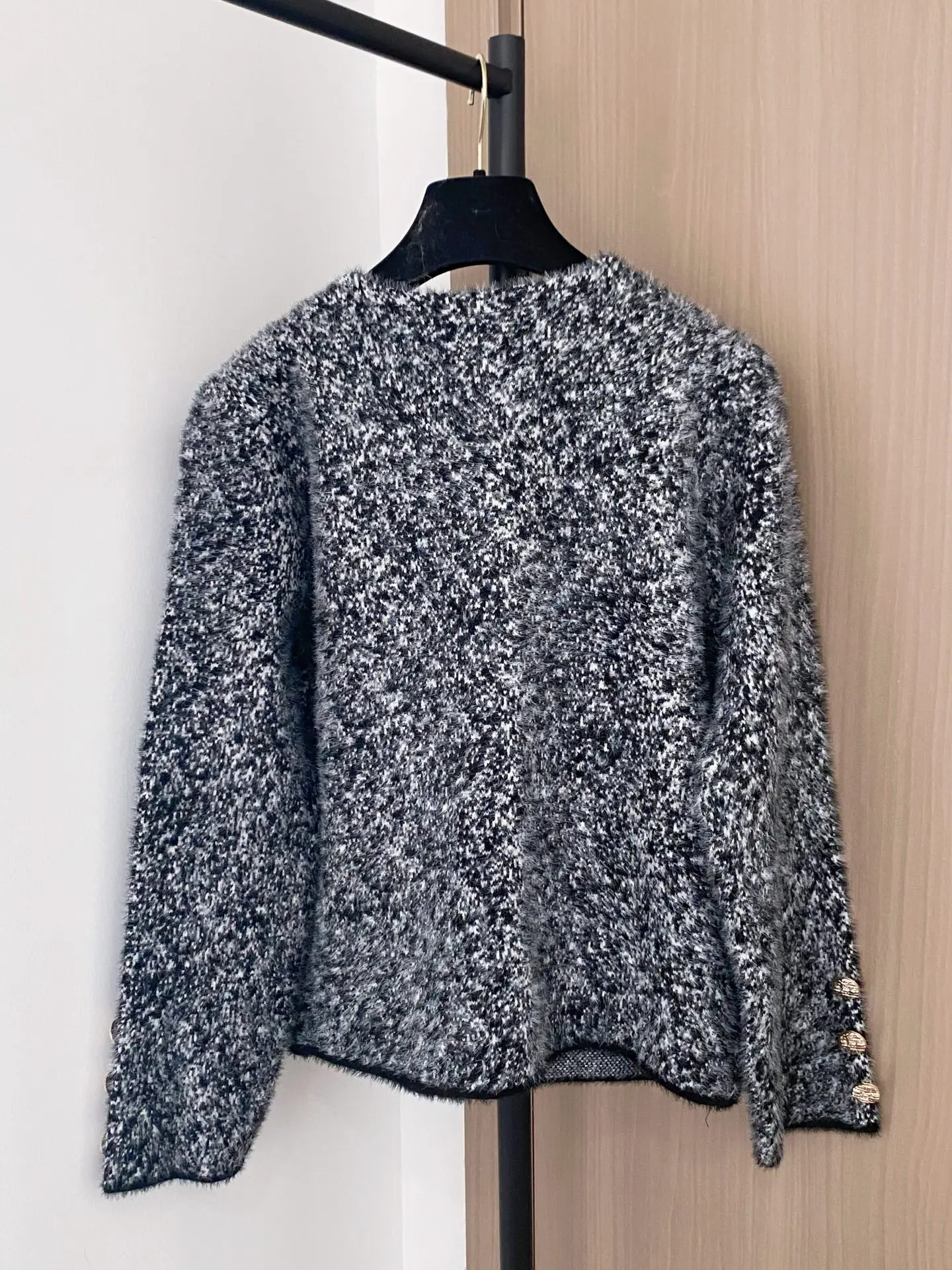 

Autumn and Winter new Niche Unique Beautiful Design top Contrast Color Tweed Jacket Women Autumn 111