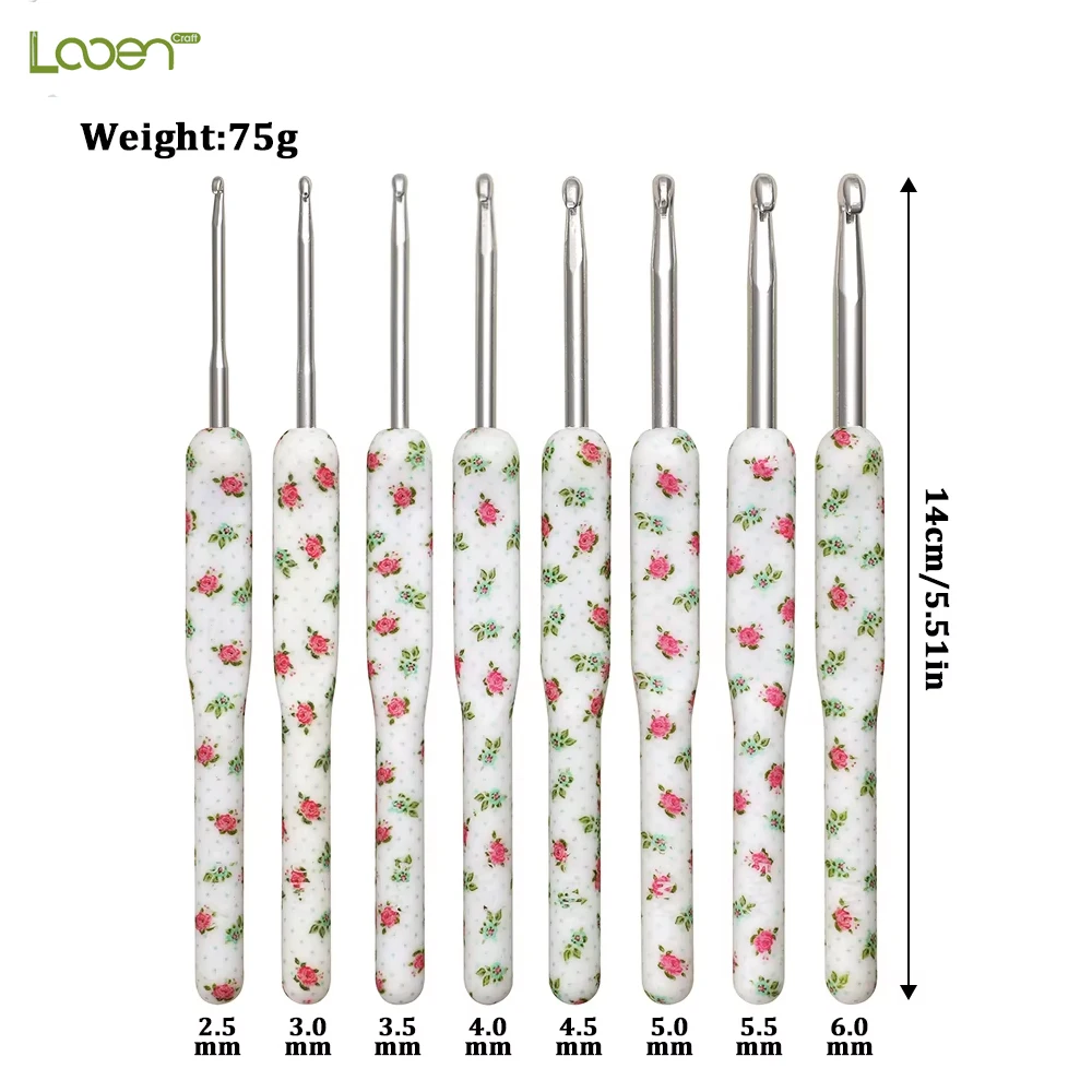 

2.5-6.0mm fresh white small floral DIY knitting tools for sweaters and crochet hooks for scarves