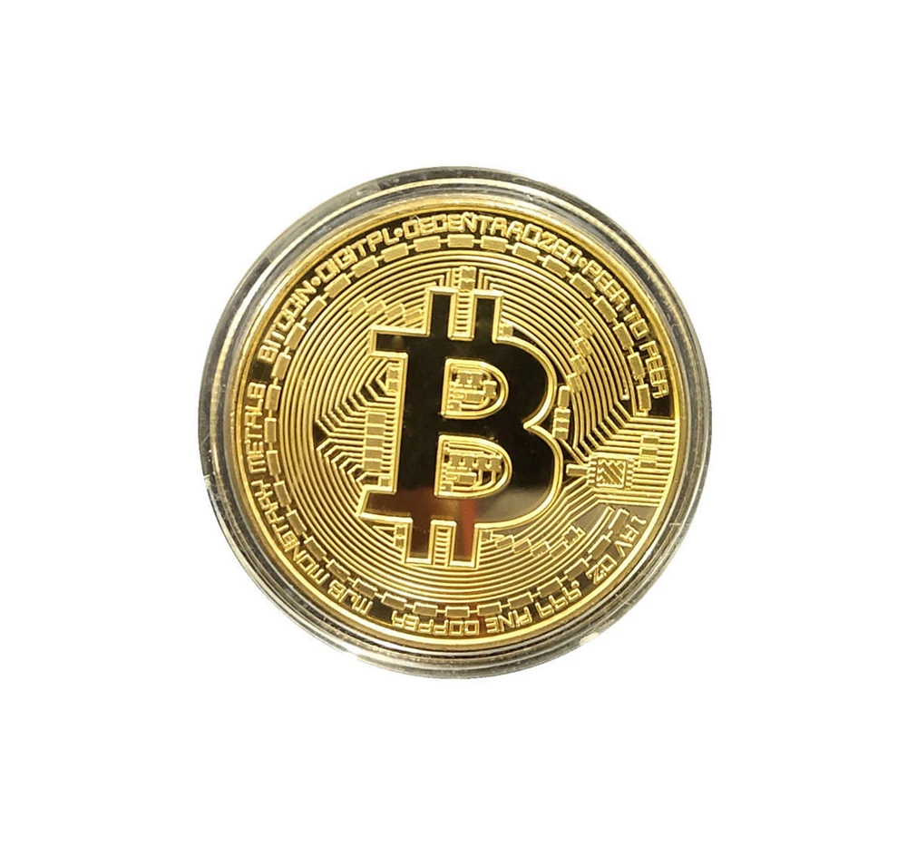 Bitcoin Coin Souvenir (10-Pack), Physical Bitcoin-Collection, Gold Crypto-Coin Commemoration, Decor Props Small  Gift