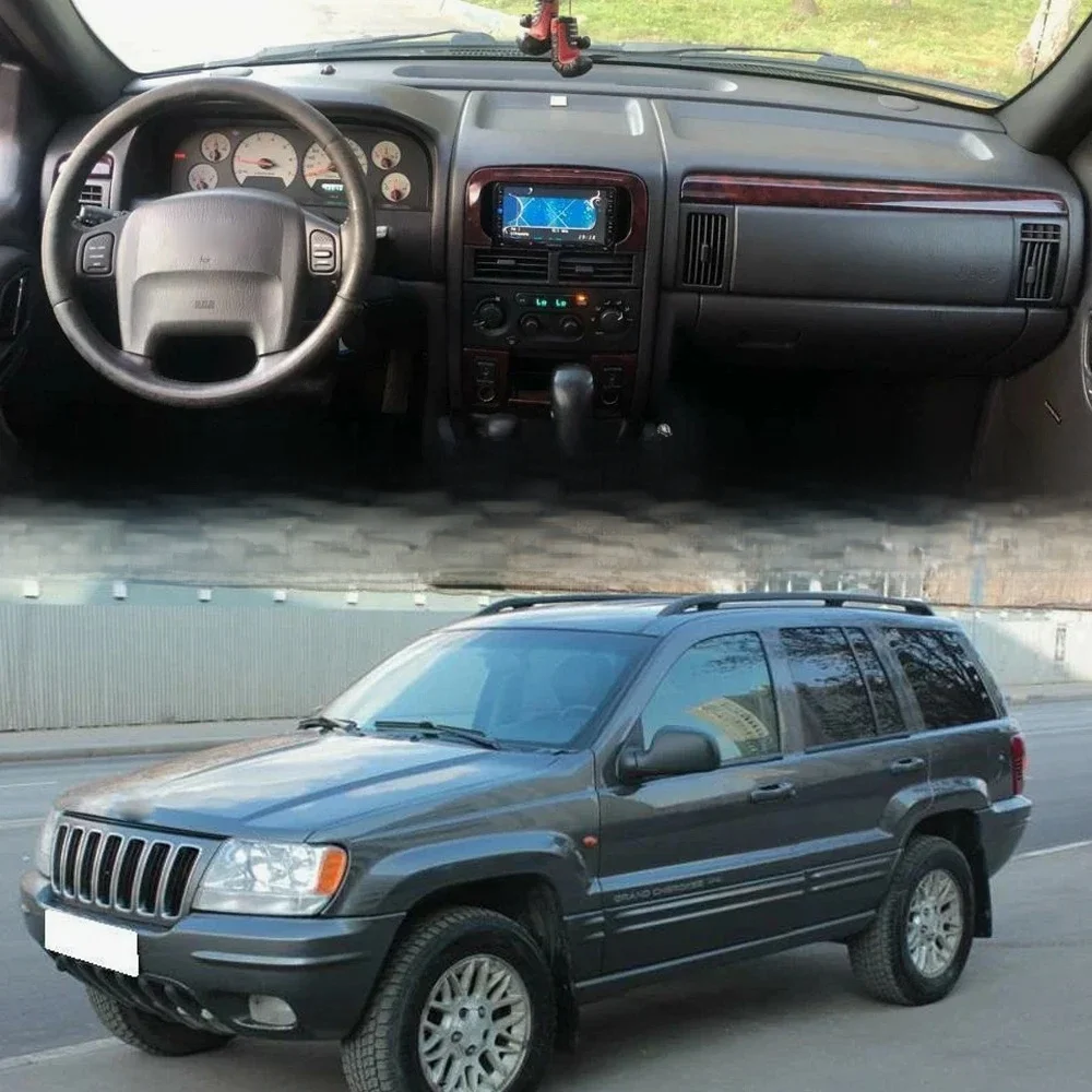 Zamszowa skórzana mata na deskę rozdzielczą Akcesoria samochodowe do Jeep Grand Cherokee II WJ WG 4000 4700 1999 2000 - 2005 — zdjęcie 2