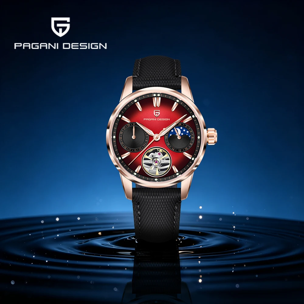 2026 Pagani Design Luxury Men's Mechanical Watch Automatic Men's Watch Top Moon Phase Sapphire Mirror Men's Watch Calendar 10BAR