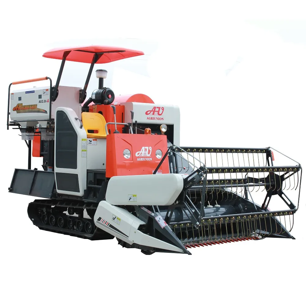 High Quality Paddy Combine Harvester Water And Mud Resistant Chassis Works Reliably In Continuous Rainy Season Paddy Harvest Environments