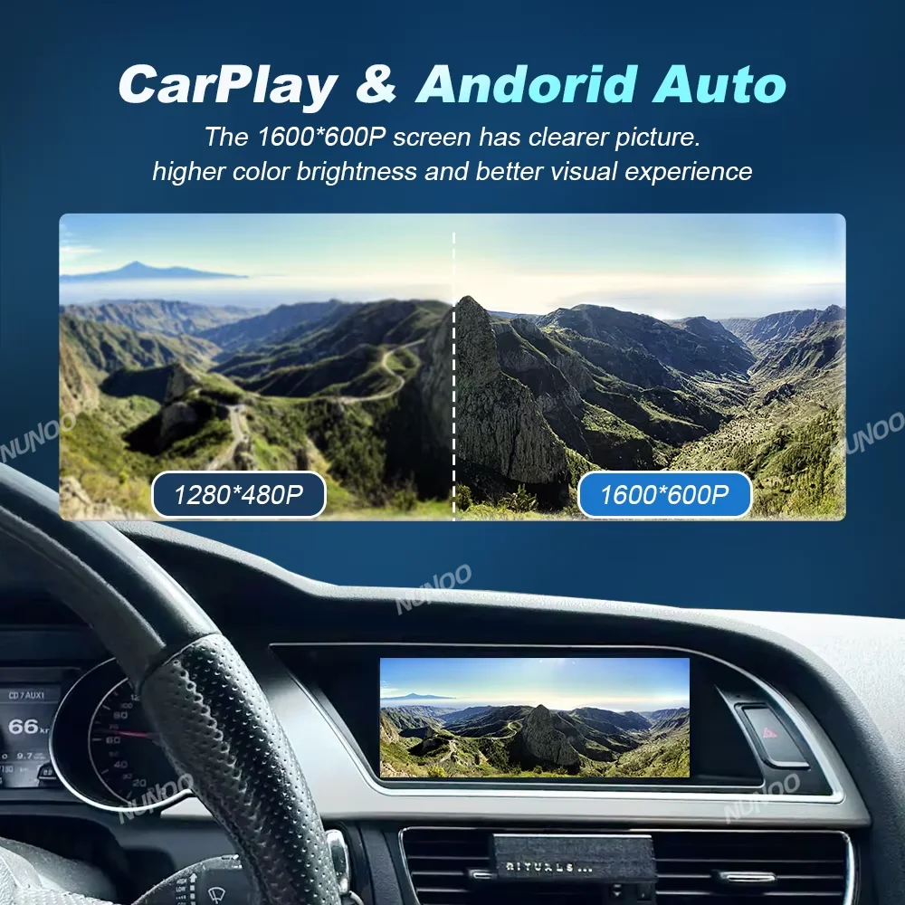 Pantalla Multimedia Inalámbrica con Carplay y Android Auto para Audi A5 S5 2009-2016, Sistema Inteligente de Navegación, Audio Estéreo, Android 14 5