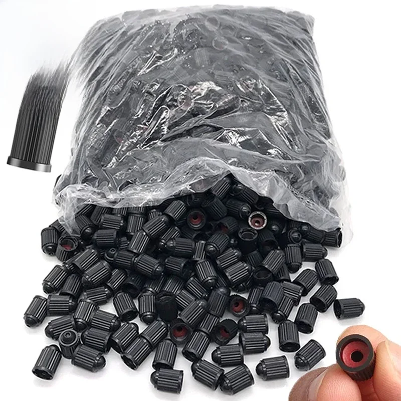 AliExpress 100pcs Car Tire Valve Plastic Black Bike Tyre Valve Caps with O Rubber Ring Covers Dome Shape Dust Valve for Car Motorcycles