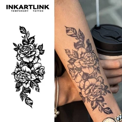 Flowers Temporary Tattoo,Lasts To 15 Days New Technology Magic Waterproof Semi Permanent Sticker