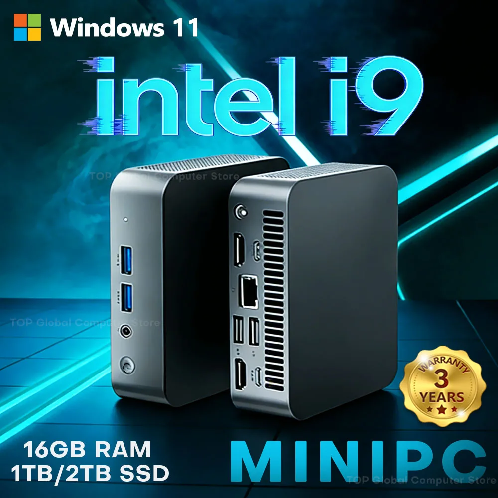 Mini PC Windows 11 Intel Core I9 10980HK/Intel N150/i7 4510U/i3