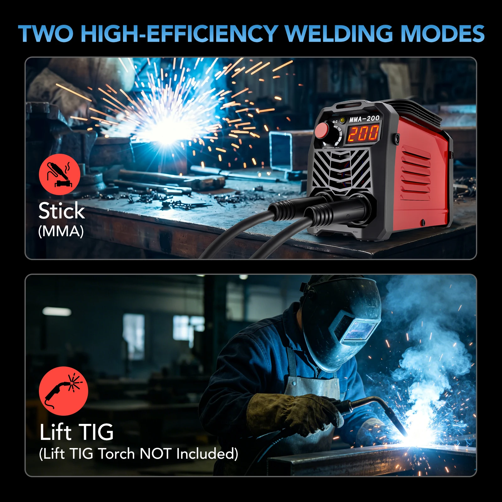 Soudeuse MMA 200A 110V, machin - Portable Welding Generator avis et prix