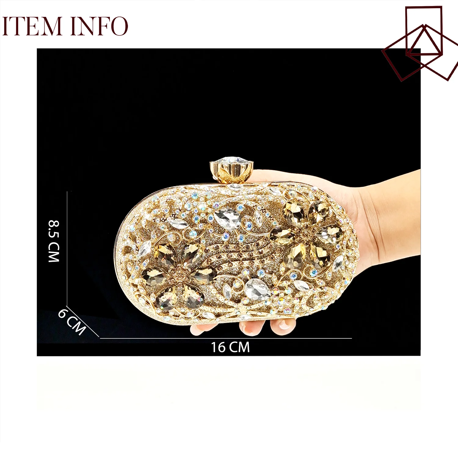 QUEENA YAN Banquet Shoes and Clutch for Women Elegant Crystal Evening Bag & Light and Comfortable Shoes Pointed Toe Ladies Shoes