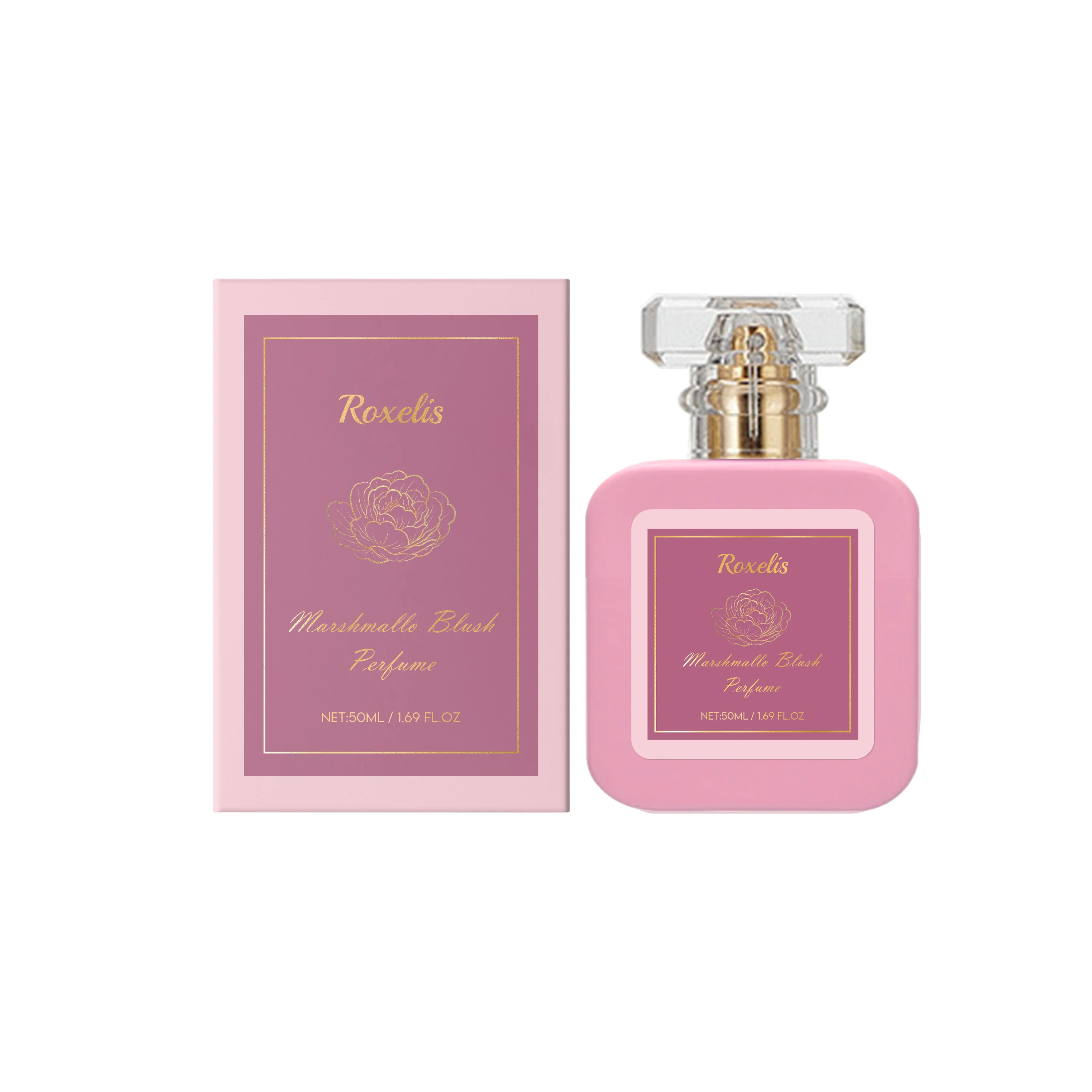 Roxelis 50ml Marshmallow Blush Profumo Dolce Fragranza alla Fragranza di Fragranza Duratura, Profumo Romantico per Appuntamenti, Profumo Rinfrescante per il Corpo_voghion.com