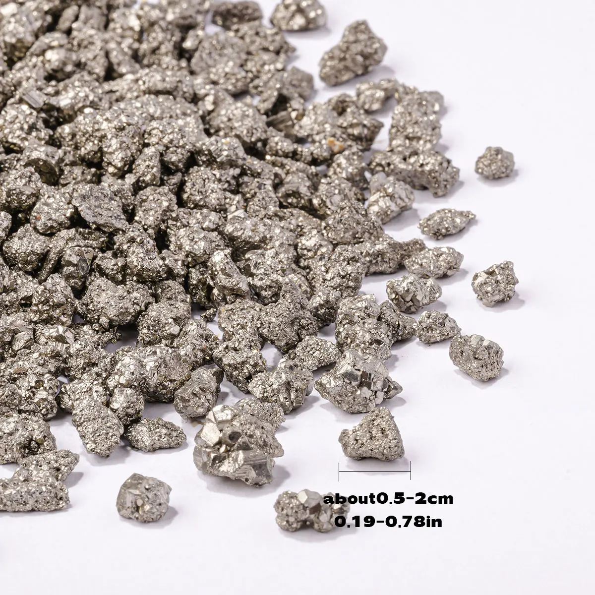 50g Natural Chalcopyrite Pyrite Fine Sand Crushed Stone Raw Stone Teaching Specimen Ornament Mineral Crystal Ornament