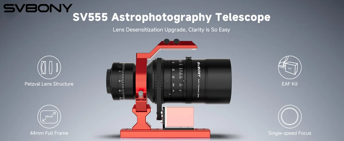 Svbony SV555 Astrofotografie-Teleskop APO 54mm f/4.5 Astrograph-Kameraobjektiv mit CMOS-Kamera - Neues Upgrade - Perfekter Fokus – Detail 8