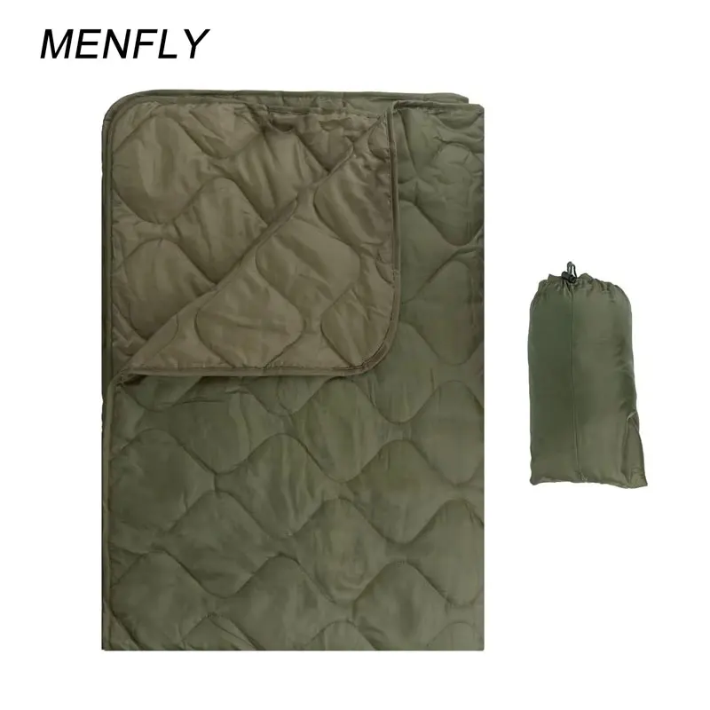 Amry Green Cover Camo Picnic Blanket for Bed Compression Pack Quilt Camping Warm Washable Waterproof Air Light Quilt Sofa Cover