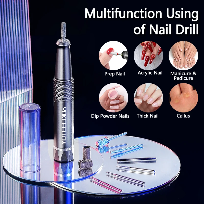 40000RPM Rechargeable Nail Drill Manicure Machine with Storage Box Brushless Motor Nail Polisher Professional Nail Art Equipment