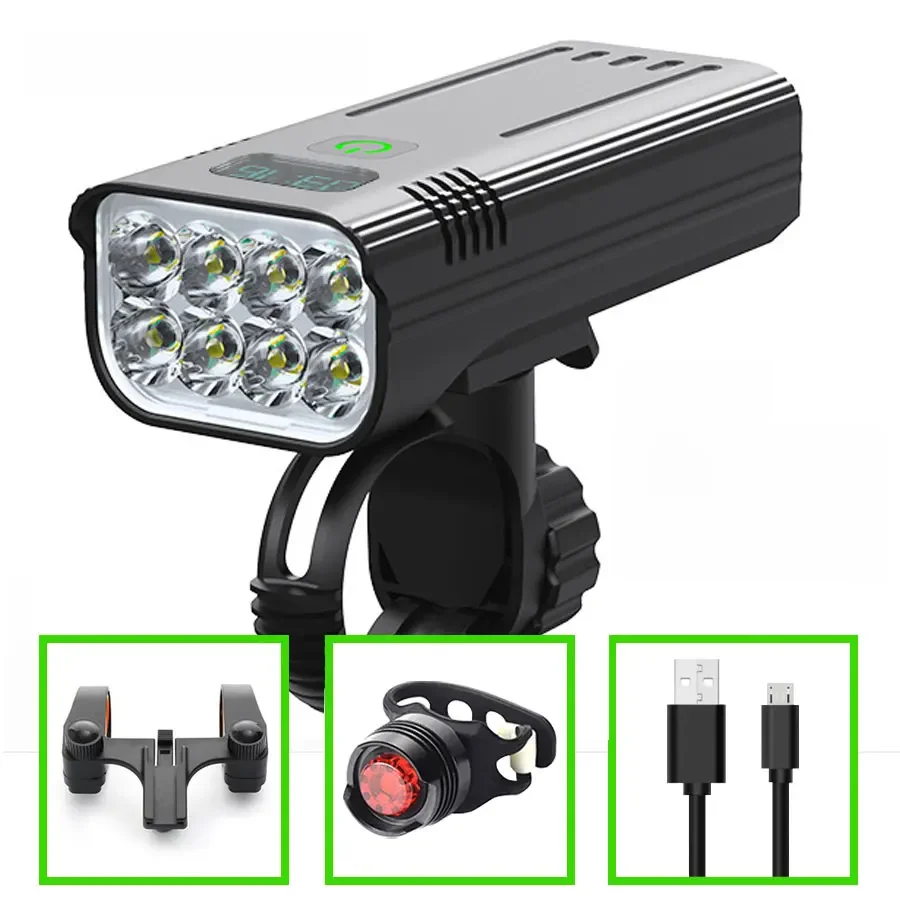 AliExpress NEWBOLER Bicycle Light 4800 Lumen USB Chargeable Rainproof MTB Bike Light Set With 2 Holder 10000mAh