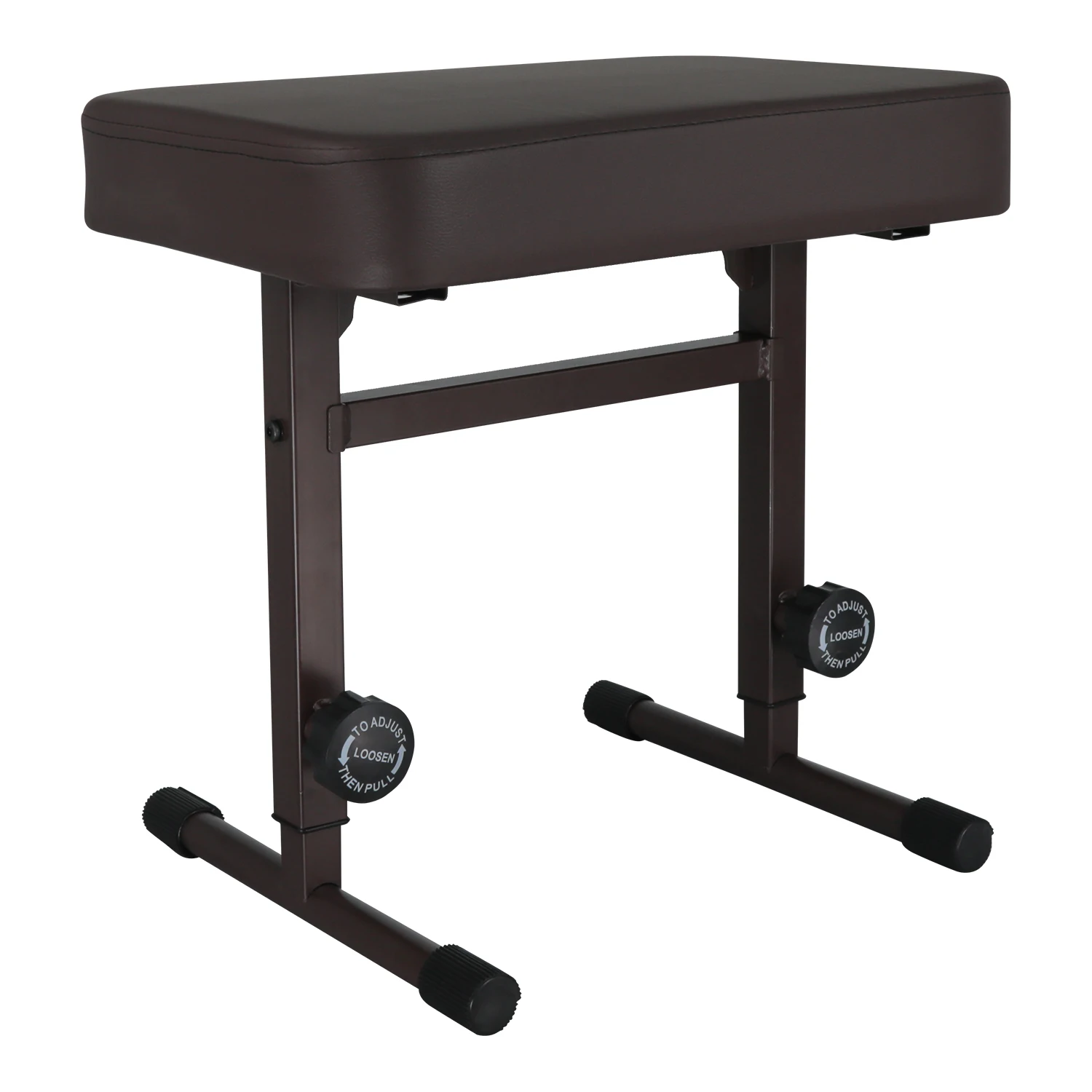 5 Core Keyboard Bench Piano Stool Thick Padded Seat Height Adjustable Keyboard Chair KBB H-ADJ BR