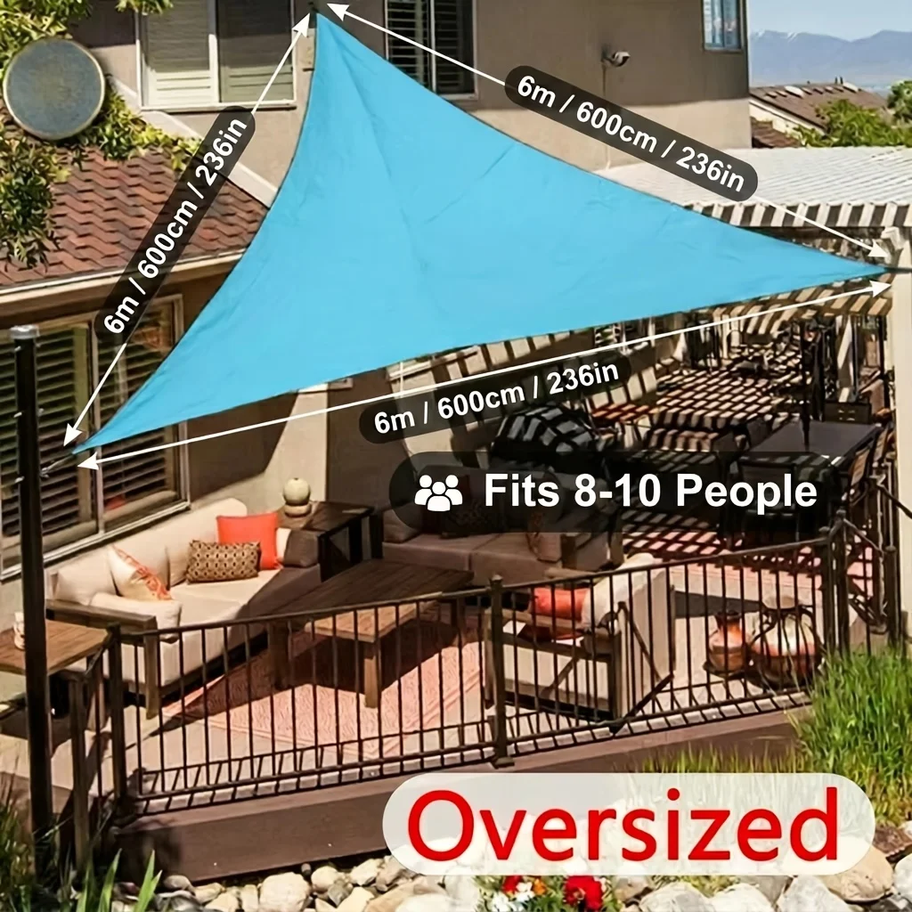 1pcs Outdoor Triangle Canopy, Outdoor Patio Balcony Sunshade Sail, Garden Swimming Pool Shade Cloth, Waterproof Canopy