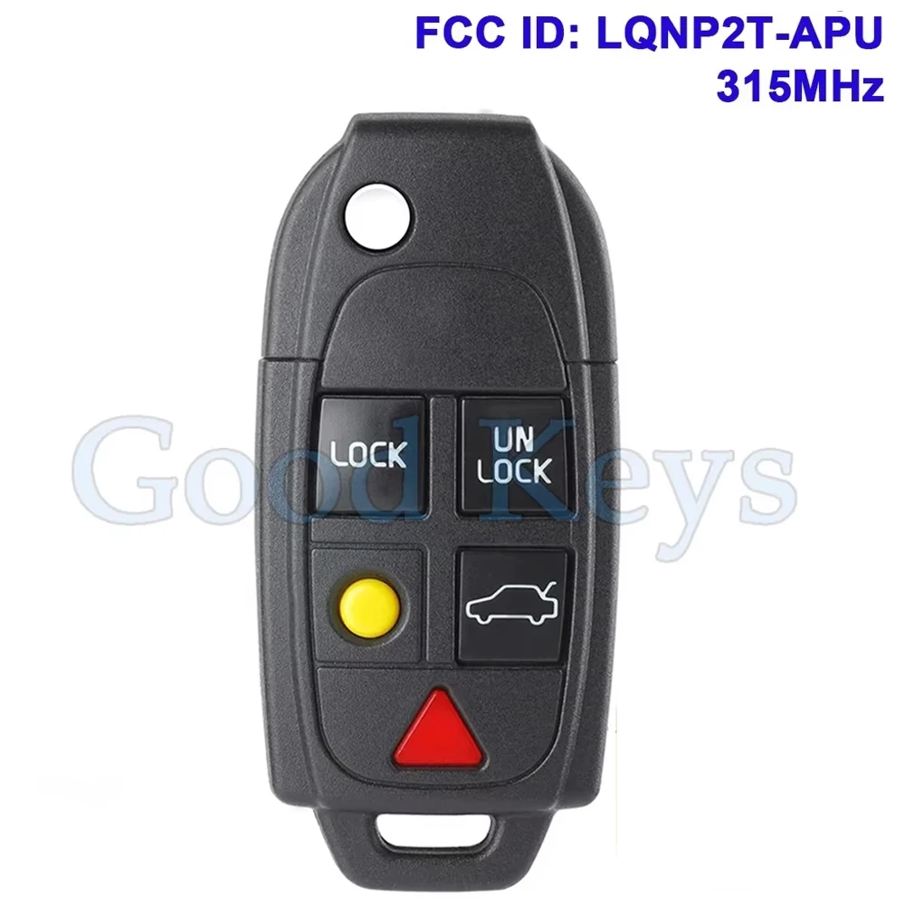 

KEYECU LQNP2T-APU 315MHz for Volvo S60 S80 V70 XC70 XC90 8626556 8688799 Smart Remote Key Fob ID48 Chip 5 Buttons