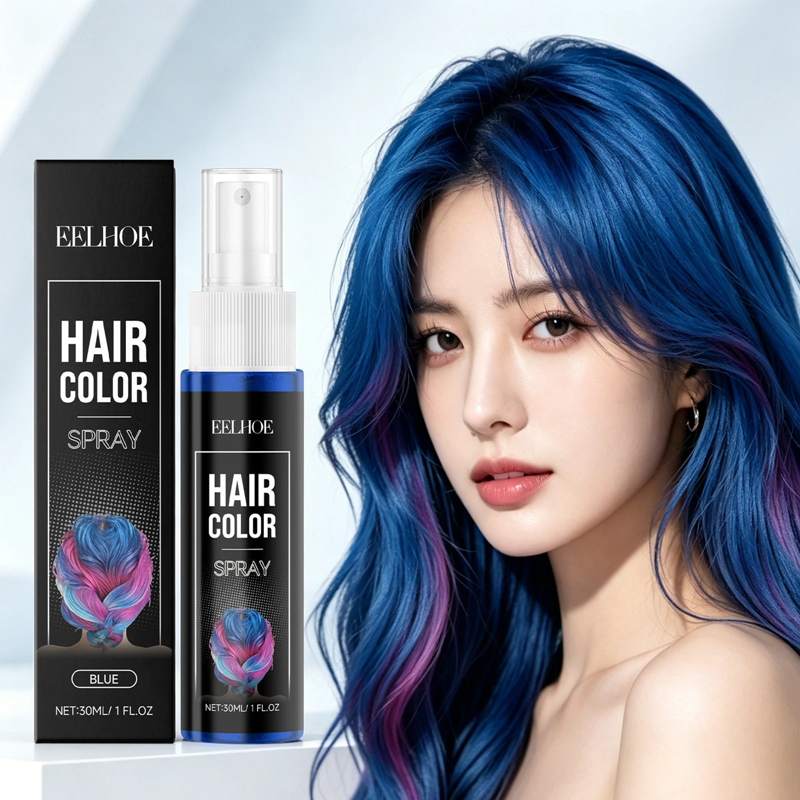 Temporary Hair Color Spray Instant Hair Dye One-Time Hair Coloring Washable DIY Styling Fashion Beauty Makeup For Party Costume