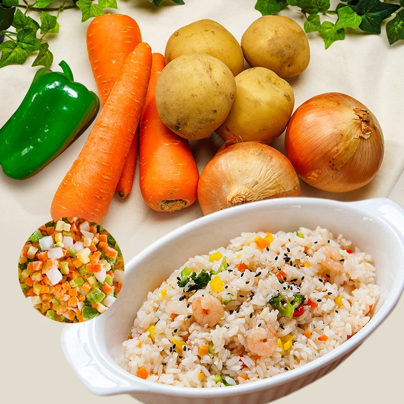 مزيج الخضار المجمدة 1 كجم الأرز المقلي سعة كبيرة زراعة زراعة مزيج الخضار المقلي +