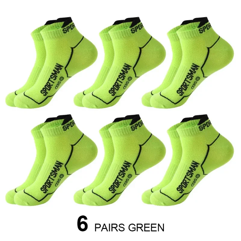 6 Pairs Ankle Socks, Men\'s Sweat-absorbing Cotton Breathable Socks For Sports