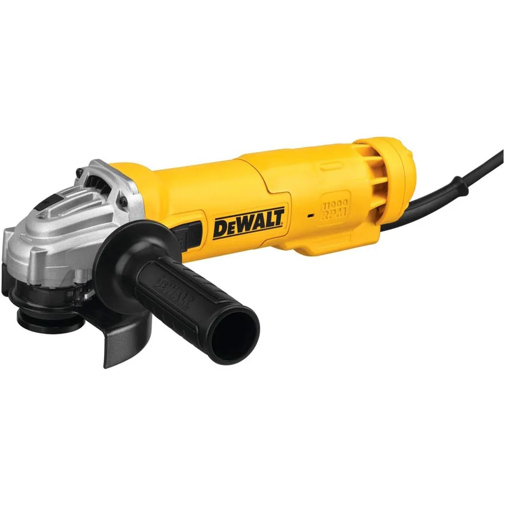 DEWALT Angle Grinder Tool, 4-1/2-Inch, Slide Switch, 11-Amp (DWE4214), Yellow