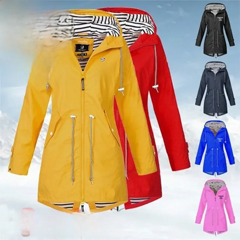 Veste d'escalade coupe-vent à capuche pour femme, veste d'extérieur décontractée et coupe-vent, manteau pour toutes les saisons