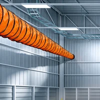 Tuyau de ventilation, longueur 5 m, tuyau de climatisation, tuyau spiralé flexible pour ventilateur de chantier, raccordement de chauffage (30 cm) 2