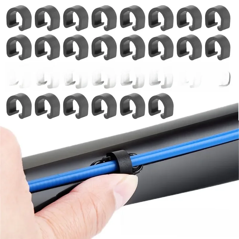 AliExpress TOOPRE 10-30PCS/Bag Bicycle C-type Buckles Plastic Brake Line Shift Cables Guide C-Clips U Shaped Snap Clamp Bicycle Accessory