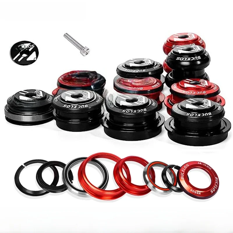 AliExpress NONE BUCKLOS Bicycle Headset Sealed Bearing Bike Steering Box Aluminum Alloy Bicycle Steering Column MTB Headset 34MM 44/50.6/55/56MM