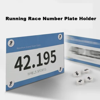 4 piezas de hebilla de plástico, accesorios para actividades de campo, soporte para matrícula de babero de competición para correr