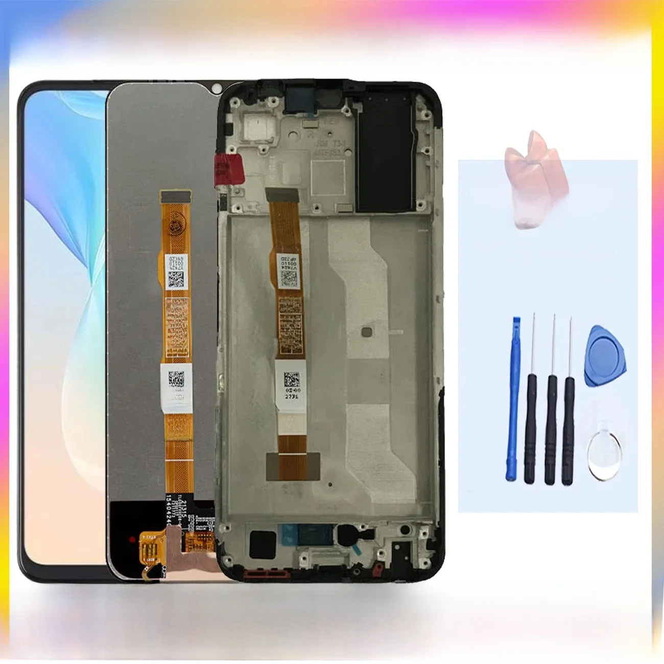 Oryginalny wyświetlacz dla VIVO Y33s V2109 pełny z ramką LCD ekran dotykowy Digitizer zgromadzenie przednie części zamienne 6.58" — zdjęcie produktu 7