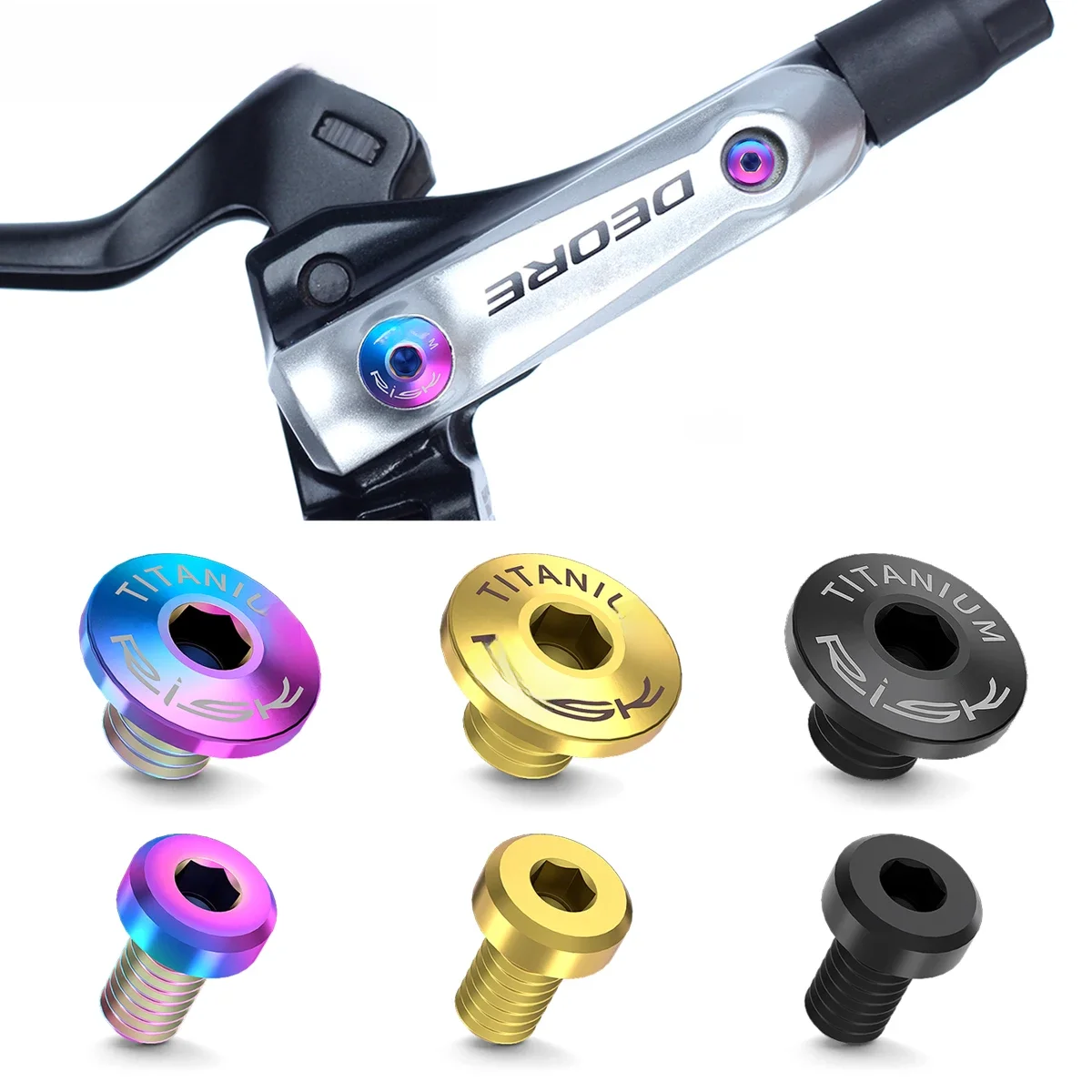 AliExpress RISK A Whole/Separate Oil Cylinder Lid Bolts for Shimano Bike Brake Lever Titanium Disc Fixed Screw