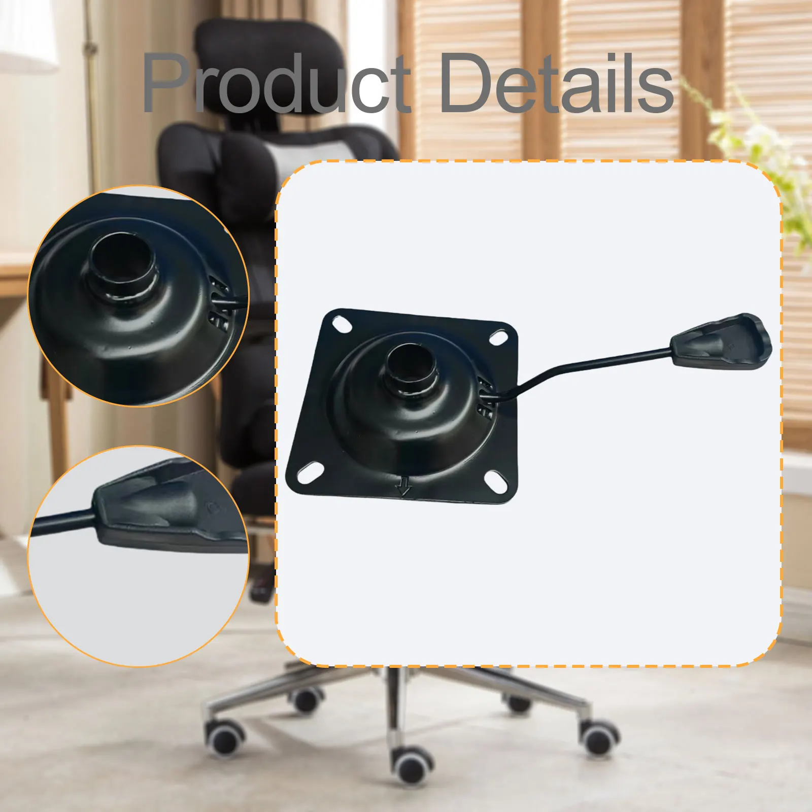 Hardware Chassis Swivel Chair Base Seat Plate Office Chair Accessories Liftable Swivel Base Adjustable Rotating Base Height