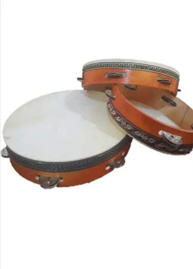 Turkish Lether Tambourine With Cymbals
