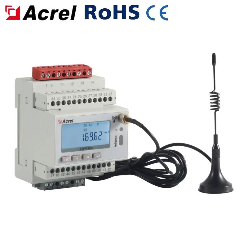 Acrel ADW300 electrical instruments digital three phase WIFI / 4G Smart energy meters Power transformer energy meters